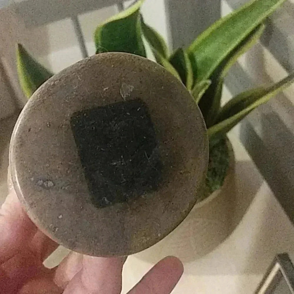 VINTAGE TRIBAL Handpainted Stone Carved Candle Stick Decor Statue - Picture 4 of 5